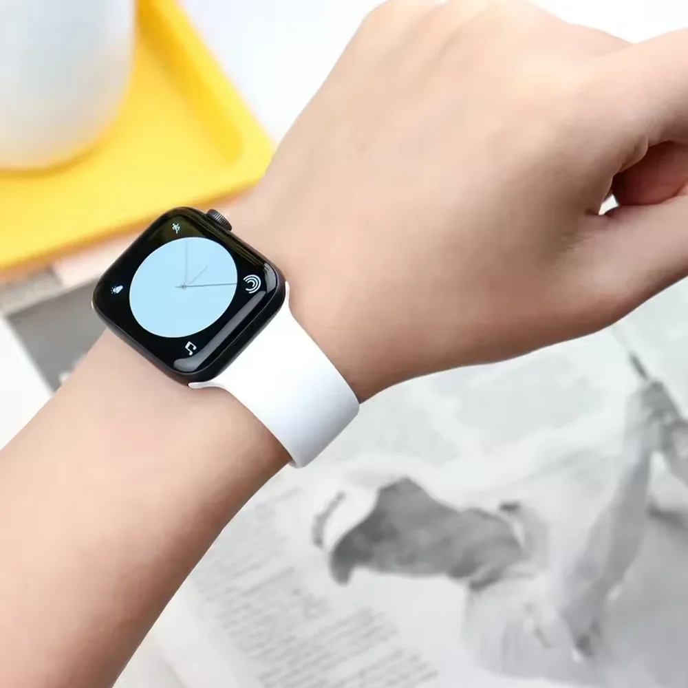Фото Solo Loop силиконовый ремешок для Apple Watch Band 40 мм 44 мм 45 мм 41 мм 49 мм 38 мм 42 мм браслет iwatch series 9 8 7 6 se ultra 2 ремешок №4