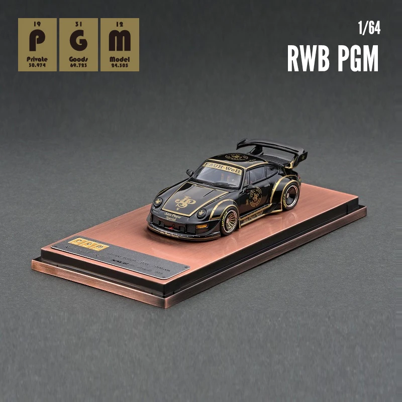 PGM 1:64 RWB 993 широкий корпус черный золотой jps имитация Сплав полностью открытая