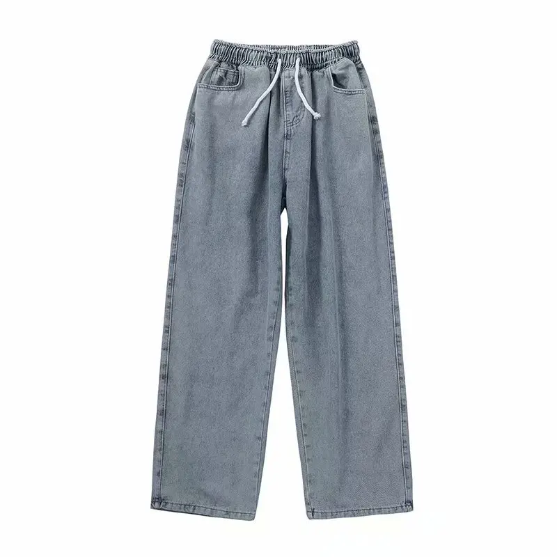 2022 Jeans Men's And Women's Fall Loose Straight Casual Long Pants Fall Feeling Wide Leg Pants Men's Tide Brand Mop Pants