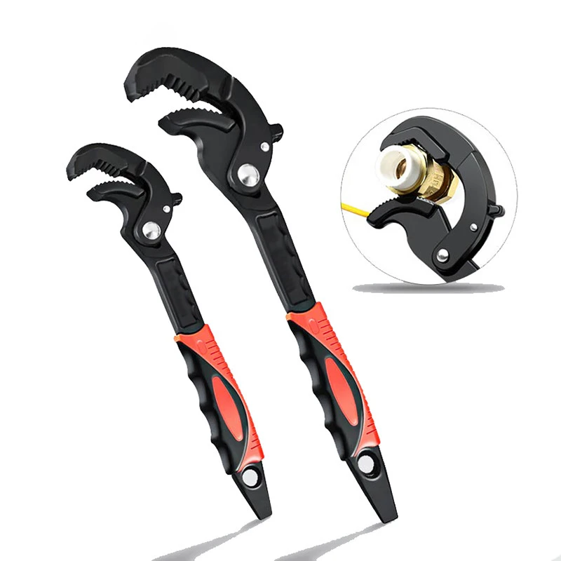 

14-30mm/30-60mm Automatic Lock Adjustable Wrench Multi-Function Universal Key Pipe Spanner Hand Tools Plumber Workshop Tools Set