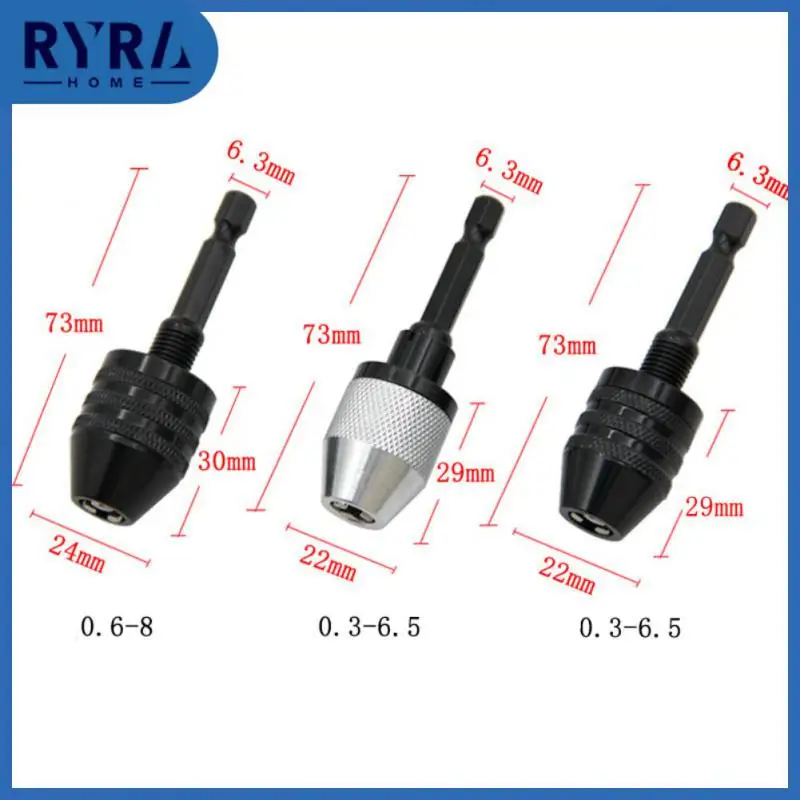 

2/4/5PCS Mini Hex Shank Drill Bits Adapters Keyless Mini Chuck Fixture Self-tighten Quick Change Converter Dril Parts Alloy