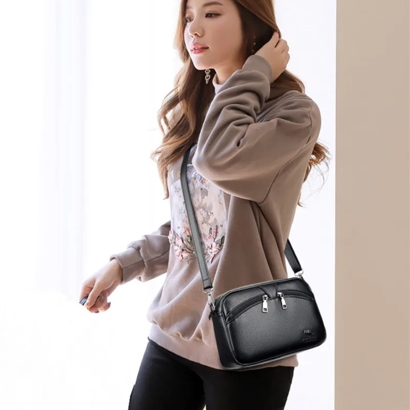PU Leather Women Crossbody Bag Handbag Shoulder Bag Brand Designer Luxury PU Leather Tote Shopper Messenger Bag