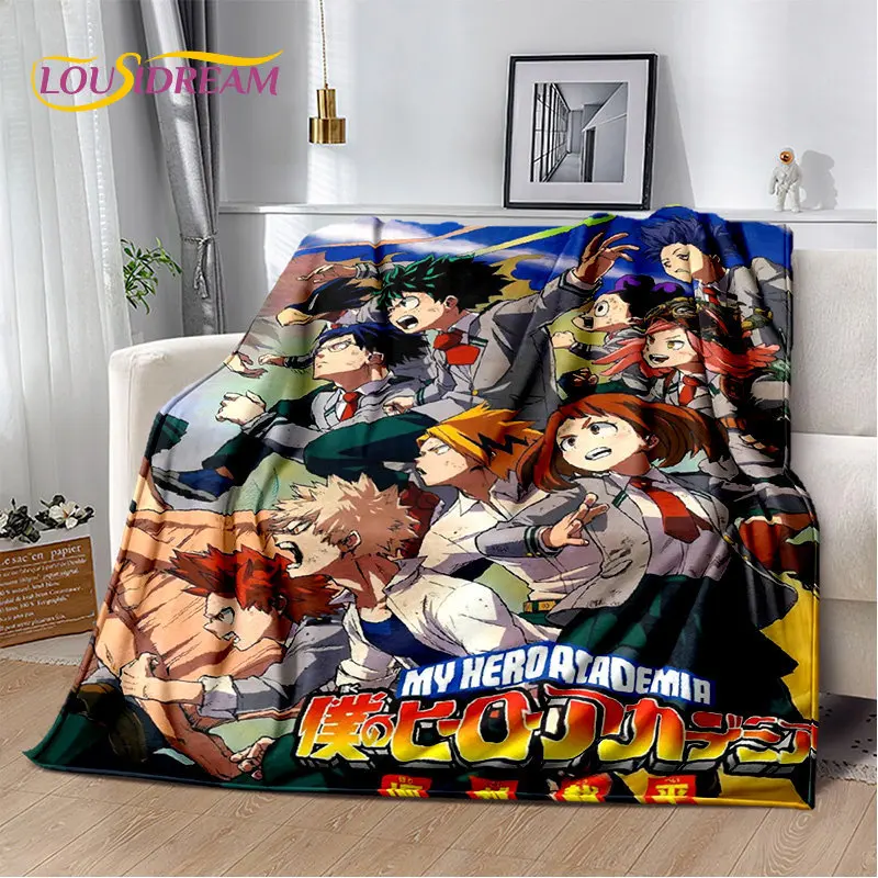 

Anime My Hero Academia Cartoon Soft Plush Blanket,Flannel Blanket Throw Blanket for Living Room Bedroom Bed Sofa Picnic Cover 3D
