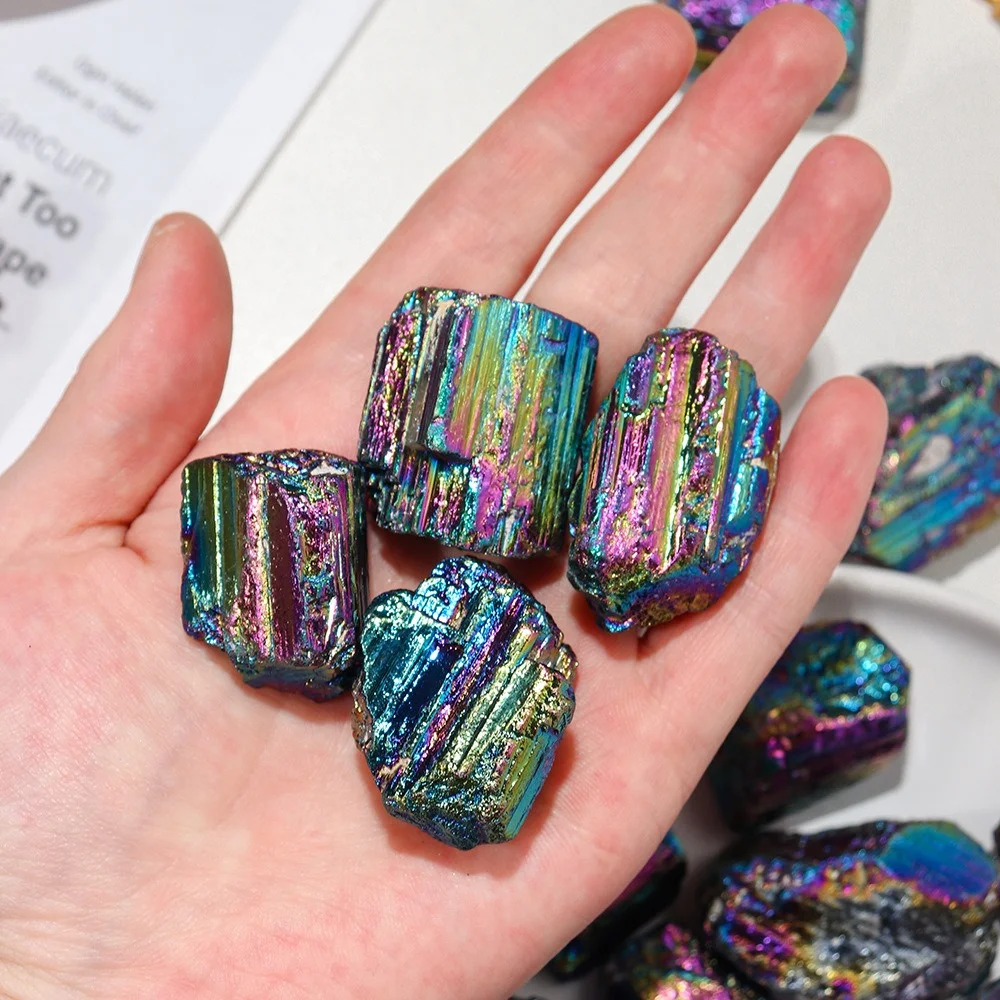 

1pc Natural Crystals and Healing Stones Crystal Raw Stone OreGem Mineral Specimens Irregular Crystals Aura Rainbow Tourmaline