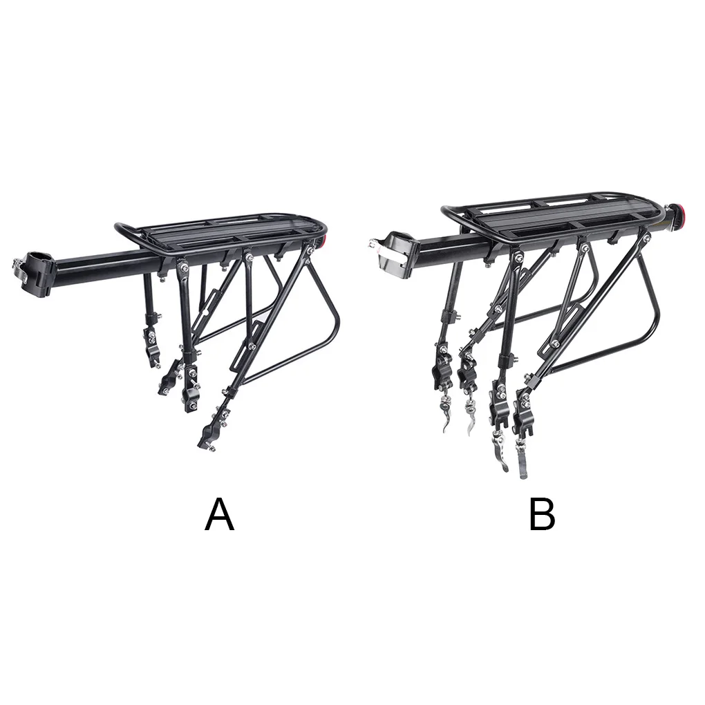 

Alloy Bike Rear Luggage Rack Universal Heavy Duty Fixing Cycle Bracket Shelf for 24-29inch Bicycle Full Quick Mount