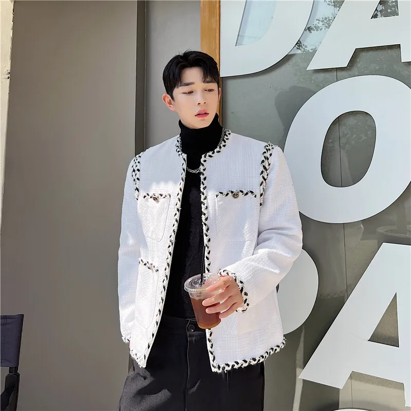 HKSH 2024 осенне-зимняя новая мужская куртка Tide Punk Trend маленькая ароматная ткань