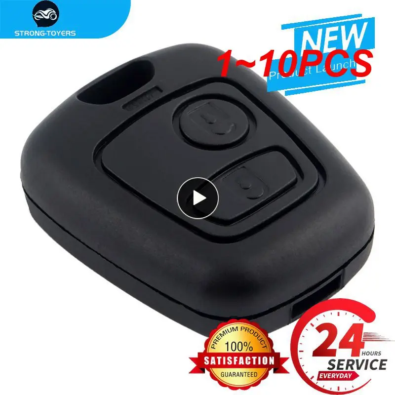 

1~10PCS Buttons Replacement Remote Blank Car Key Shell Fob Case For 206 307 107 207 407 No Blade Auto Key Case