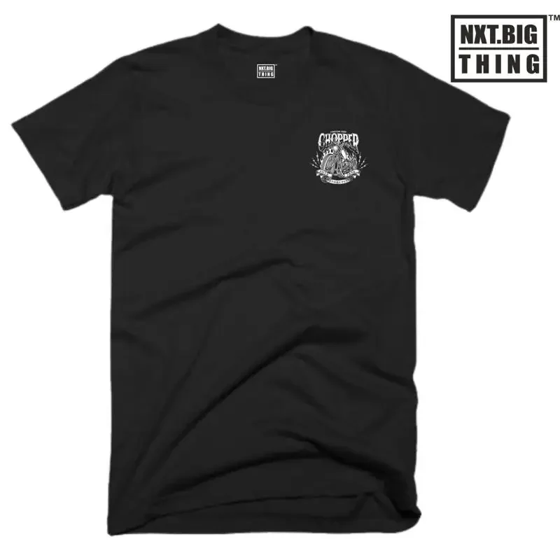 Фото Футболка Chopper T Shirt для мотоциклистов, одежда для Pocket Bike, Cafe Racer, мотоциклетный клуб, MC Top №1