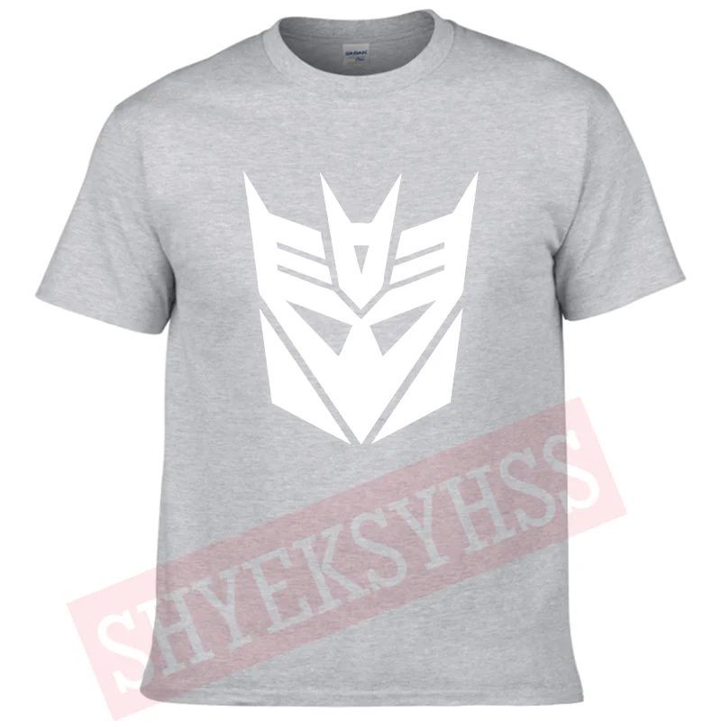 Летняя мужская футболка с логотипом Мегатрона 100% хлопок модная уличная одежда