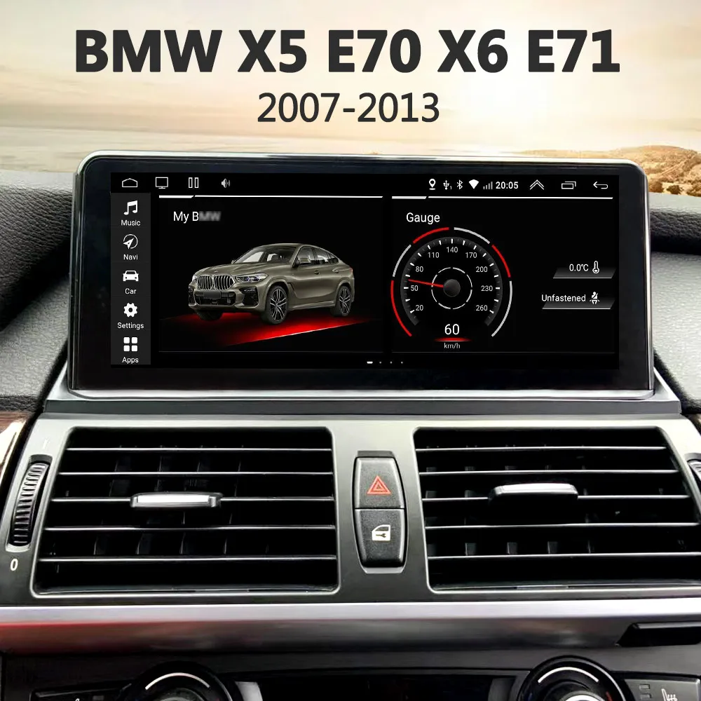 Eunavi-Radio Multimedia con GPS para coche, Radio con sistema CCC CIC, estéreo, CarPlay, 10,25/12,3 pulgadas, Android, para BMW X5, E70, X6, E71 (2007-2013)