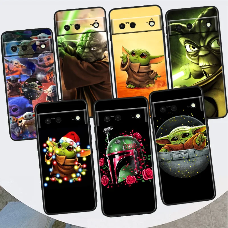 

The Baby Yoda Shockproof Cover for Google Pixel 7 6a 6 Pro 5 4 4A XL 5G Black Phone Case Shell Soft Fundas Capa