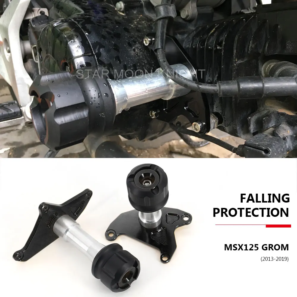 

For Honda Grom MSX125 msx 125 2013 - 2019 Motorcycle Frame Protection Pad Engine Falling protectors Sliders Anti Crash Crash Pad
