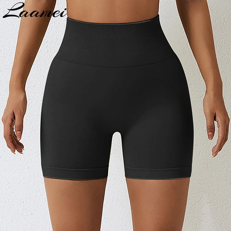 

High Waist Sports Biker Shorts Women Naked Feeling Workout Push Up Leggings Tummy Control Yoga Running Fitness Gym Slim Pants