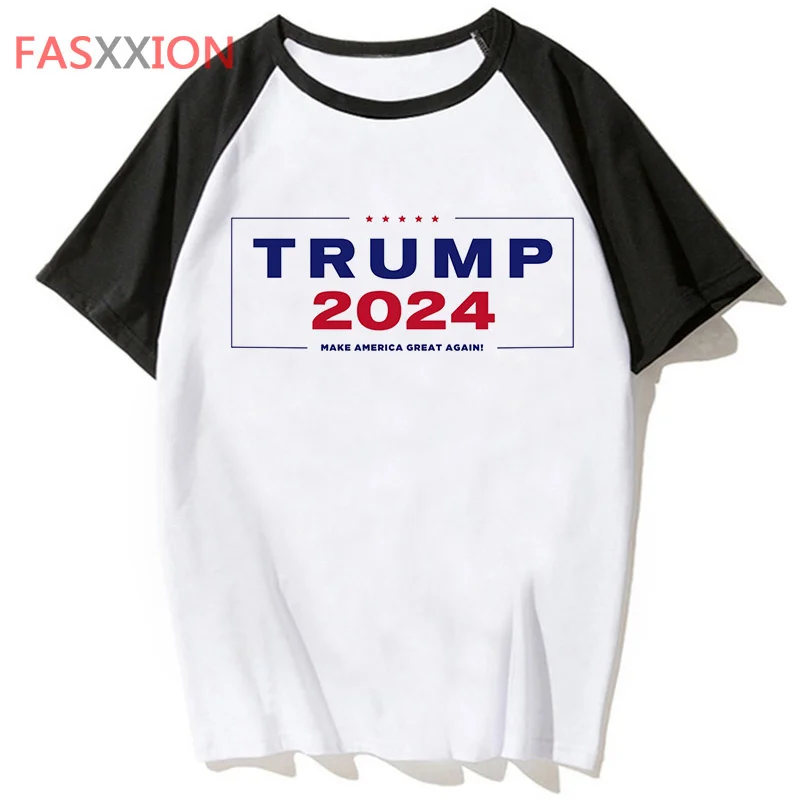 

Футболка с изображением Трампа 2024, футболка в стиле хип-хоп в стиле Харадзюку, забавная Мужская Уличная одежда