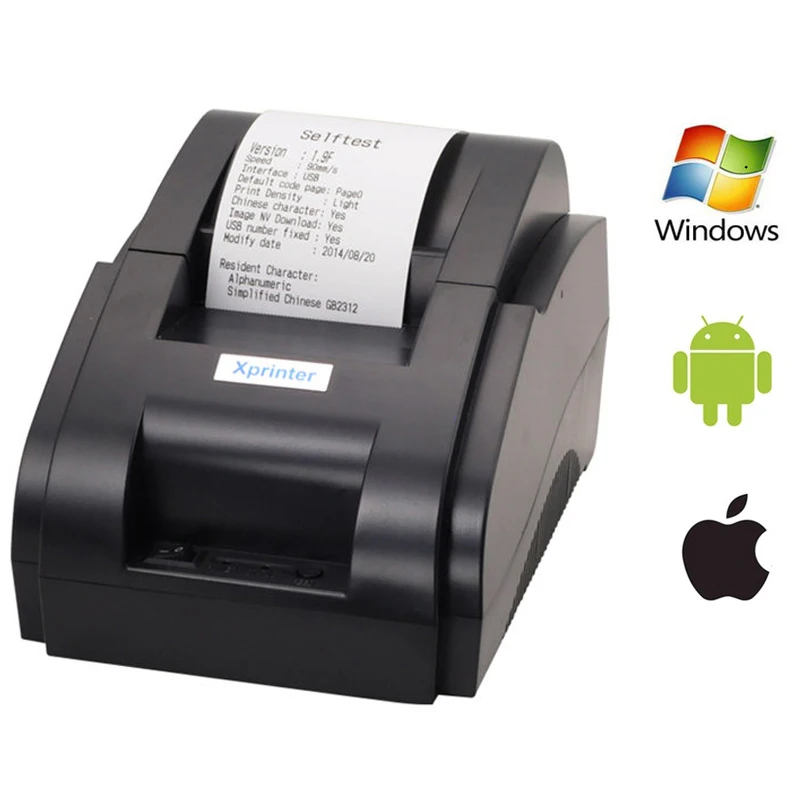 

XP-58IIH Portable Thermal Receipt Printer 58mm Bluetooth Restaurants POS Mobile Printer Bill Printing Printers USB Machine