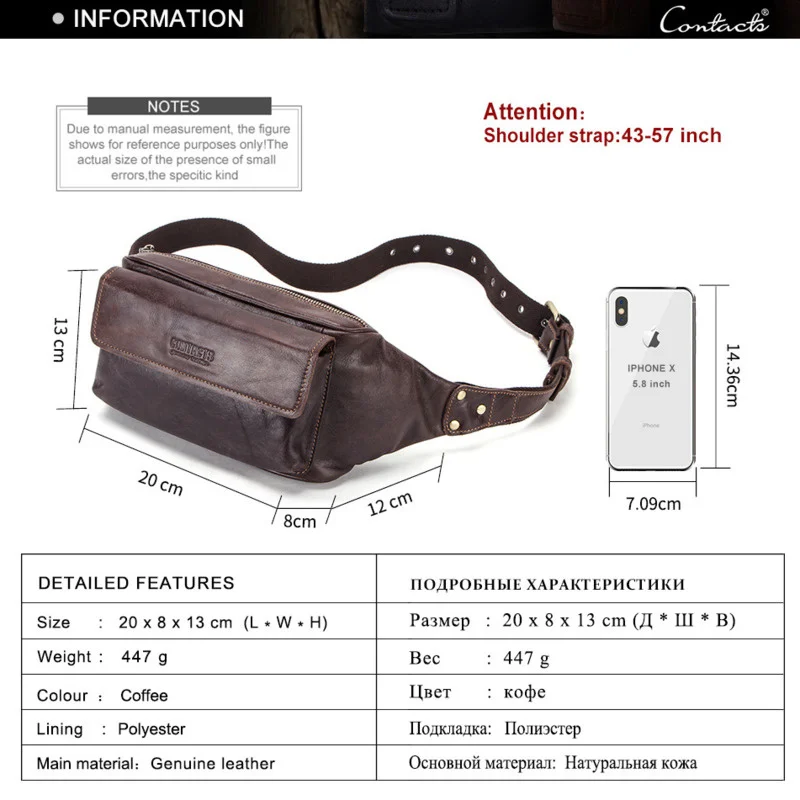 Oyixinger Men's Waist Bag New Genuine Leather Coffee Bag Fashion Cowhide Men Chest Pouch Small Outdoor Bags Phone Bag Male 2023