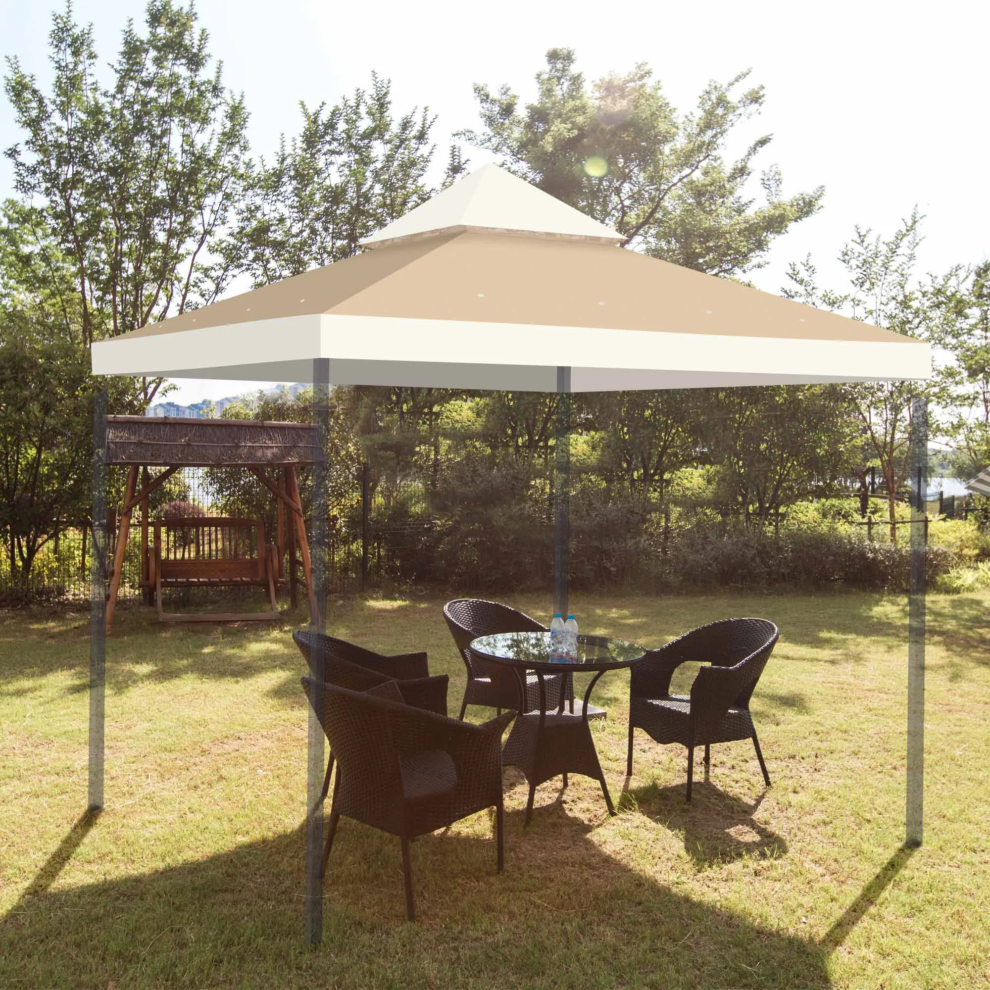 10x10 Ft Gazebo Top Replacement for 2 