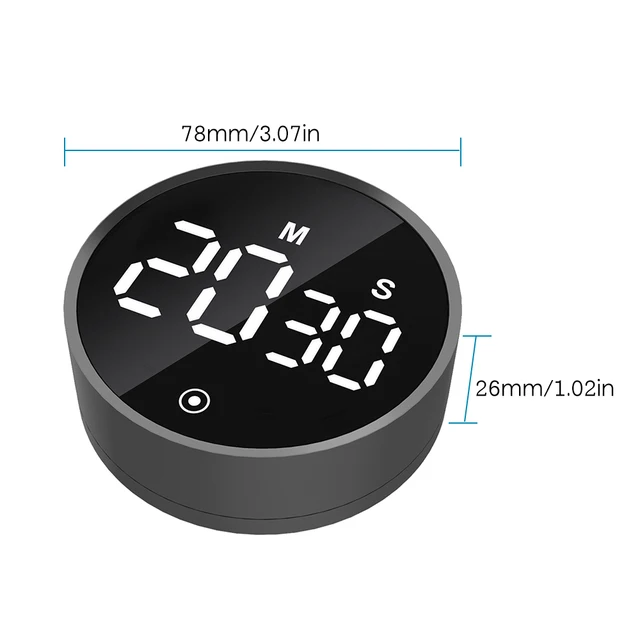 Magnetic LED Kitchen Timer For Cooking Shower Study Countdown Count-up Rotation Setting with Stopwatch Kitchen Gadget Sets 4