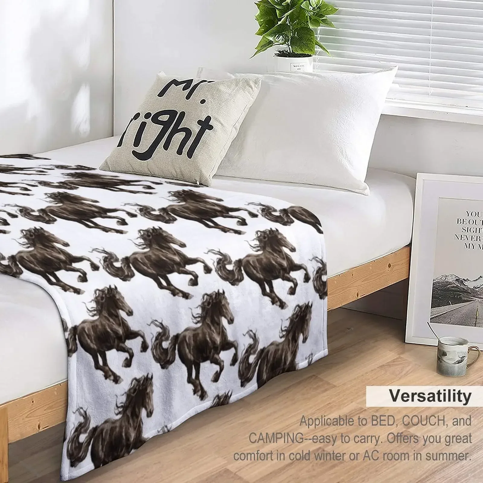 Плед с изображением лошади модное одеяло для дивана тонкое свободные одеяла