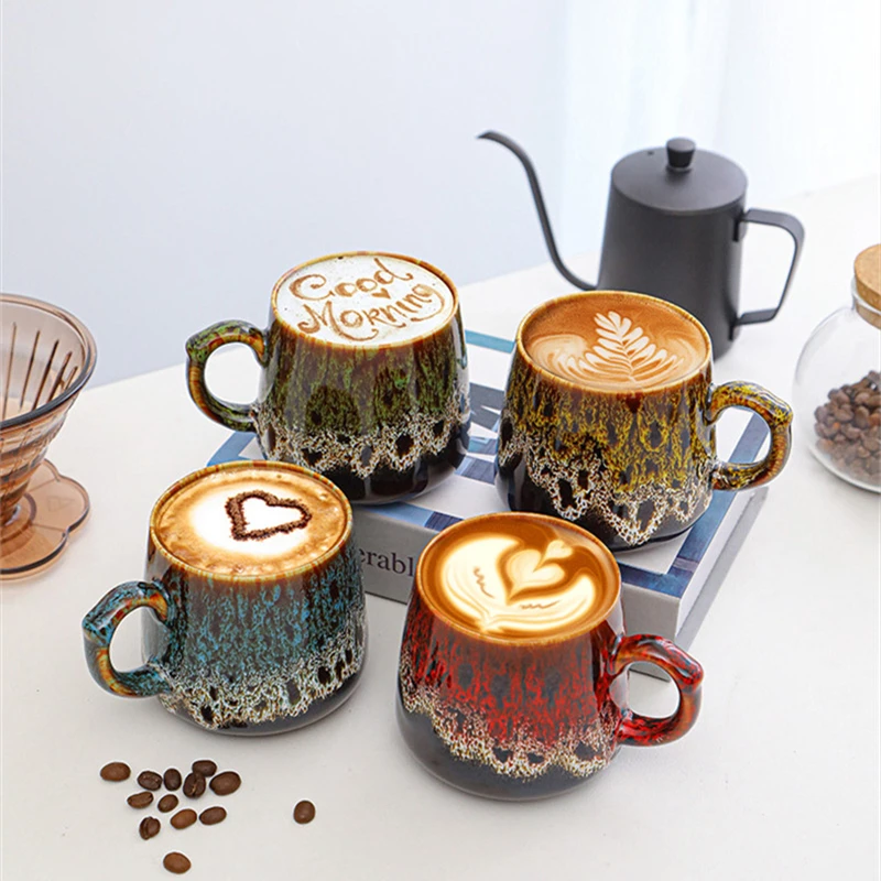 

Variable Glaze Ceramic Mug Coffee Cup 350ml Creative Large Capacity Drinking Cups For Home Office Cafe
