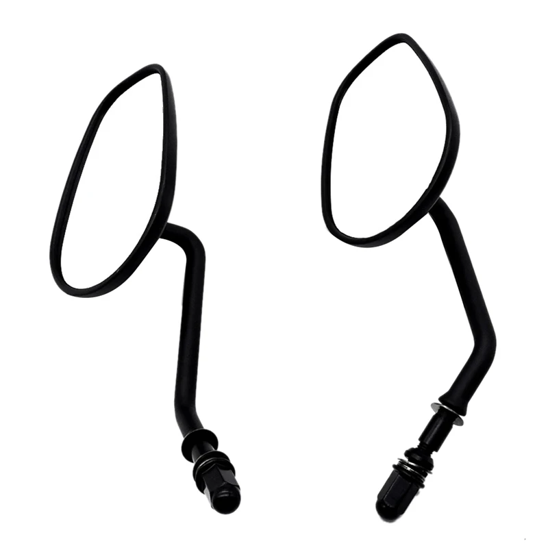 

2PCS Motorcycle Rearview Mirror Reflector Convex Mirror Mirror Black Plastic Flat Mirror Field Of View