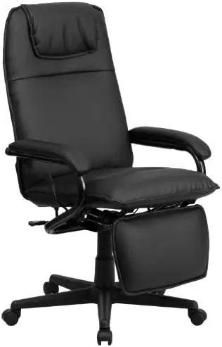 

High Back Black LeatherSoft Executive Reclining Ergonomic Swivel Office Chair with Arms