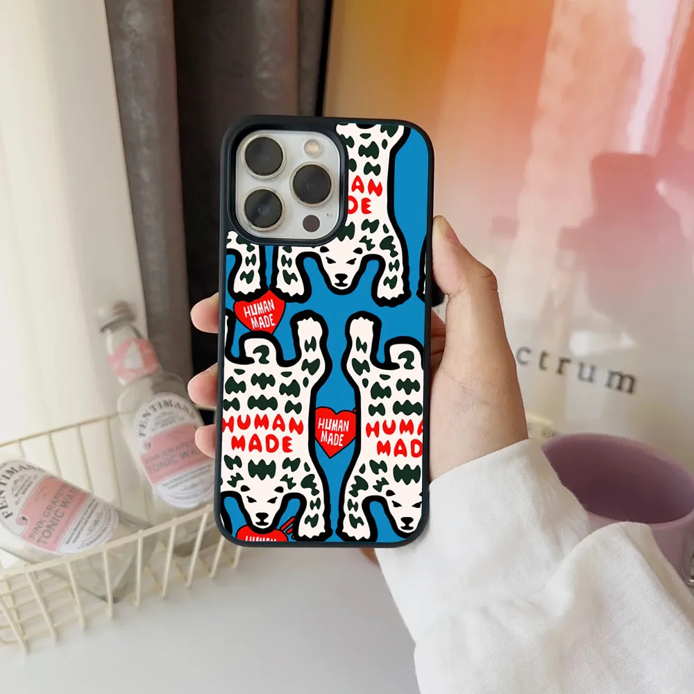 H-Human M-Made чехол для телефона Nigo IPhone 11 12 13 14 15 16 Plus Pro Max зеркальный акриловый из