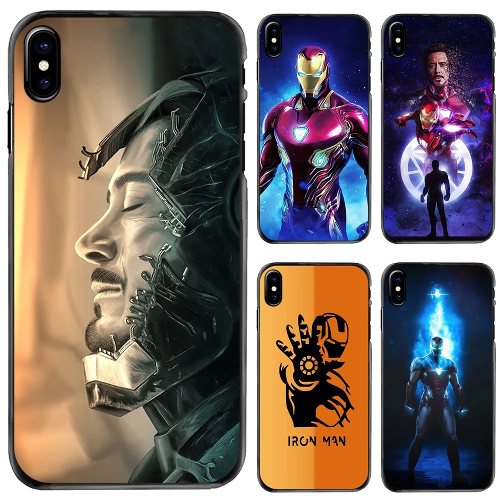 

For iPhone 11 12 13 14 Pro MAX Mini 5 5S SE 6 6S 7 8 Plus 10 X XR XS Hard Phone Cover Case Tony Stark Iron Man marvel endgame