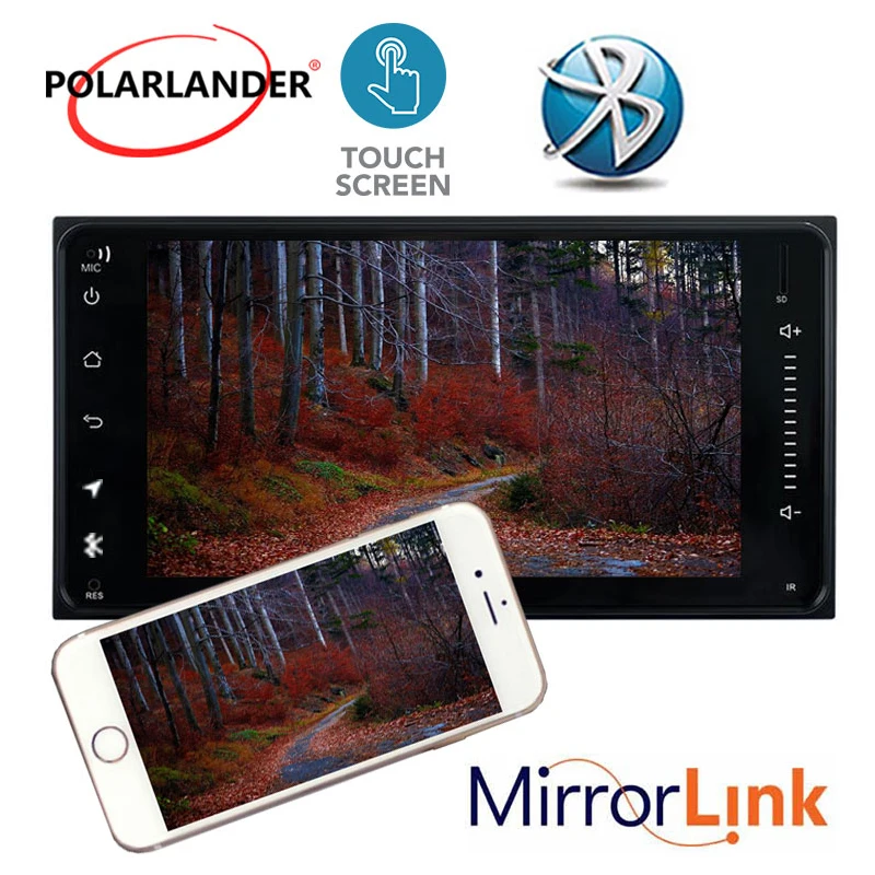 

Автомобильный радиоприемник 2 Din, FM, USB, GPS для Android, Bluetooth, сенсорный экран, мультимедийный плеер Mirror Link 7 дюймов для Toyota Corolla 2001-2008
