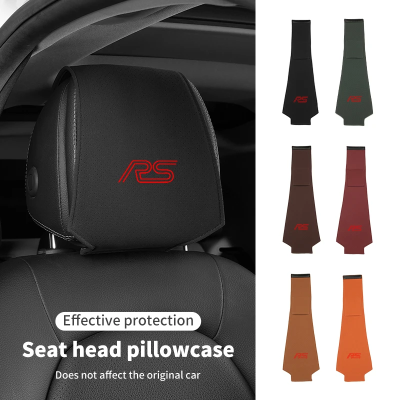 Чехол на подголовник с логотипом автомобиля меховая подушка для шеи