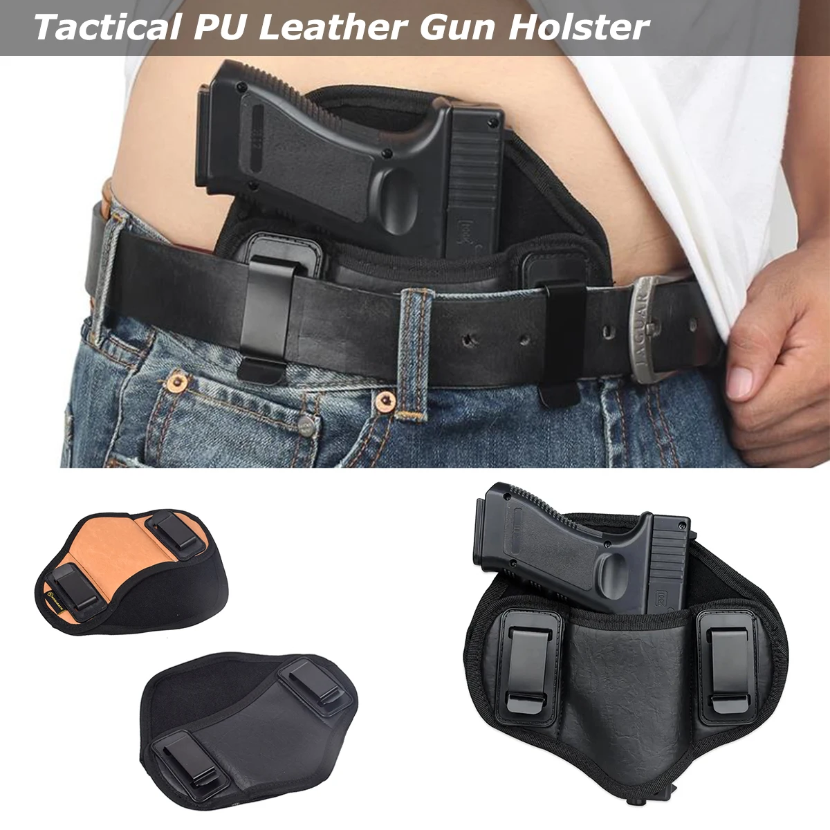 Тактическая кобура для пистолета из искусственной кожи IWB скрытый чехол Glock 17 19 23