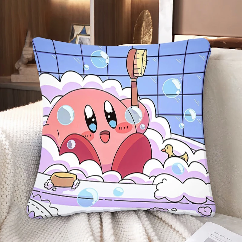 

Kirbi Cute Pillow Covers Decorative Pillows for Sofa Double Sided Printing Cushion Cover 45*45 Cushions Pillowcase Cases Home