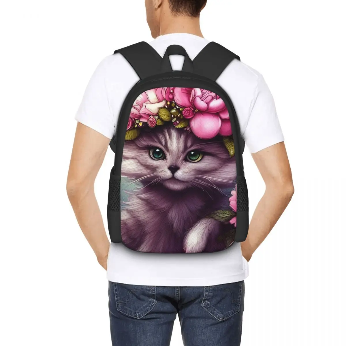 Oddly Cute Creatures - If Looks Could Kill Cat Backpack for Girls Boys Travel RucksackBackpacks for Teenage school bag
