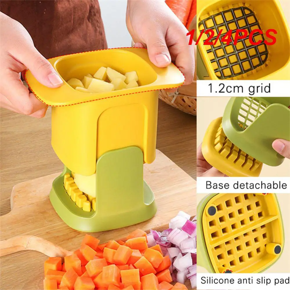

1/2/4PCS Onion Dicing Artifact Multi-functional Stainless Steel French Fries Slicer Carrot Ham Vegetable Chopper Slicer