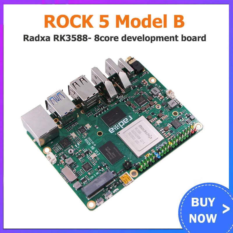 ROCK Pi 5 Model B , ROCK 5B Radxa RK3588- 8core development board, RAM 4G 8G 16G optional