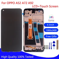 lcd display for oppo a72 a92 a52 2020 cph2069 cph2067 lcd display touch screen mobile phone parts for oppo a52 4g 2020 screen