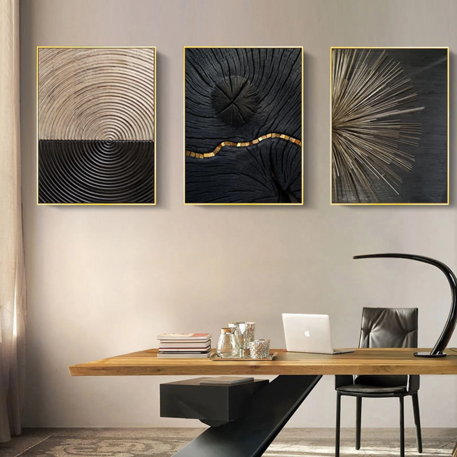 

3PCS Canvas Painting Impression Home Decoration Abstract Art Waterproof Ink Wall Stickers Living Room Home Decor Wall Art Poster