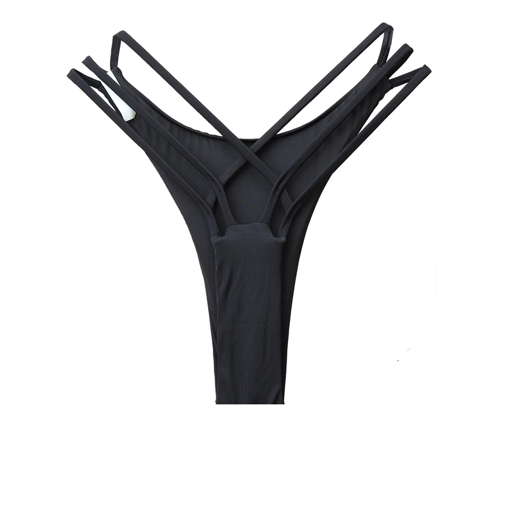 Сексуальный купальник бикини плавательный костюм высокой талией черный бразильский бикини женский секретный нижний T-образный пикантный низ с трусиками на большие размеры.