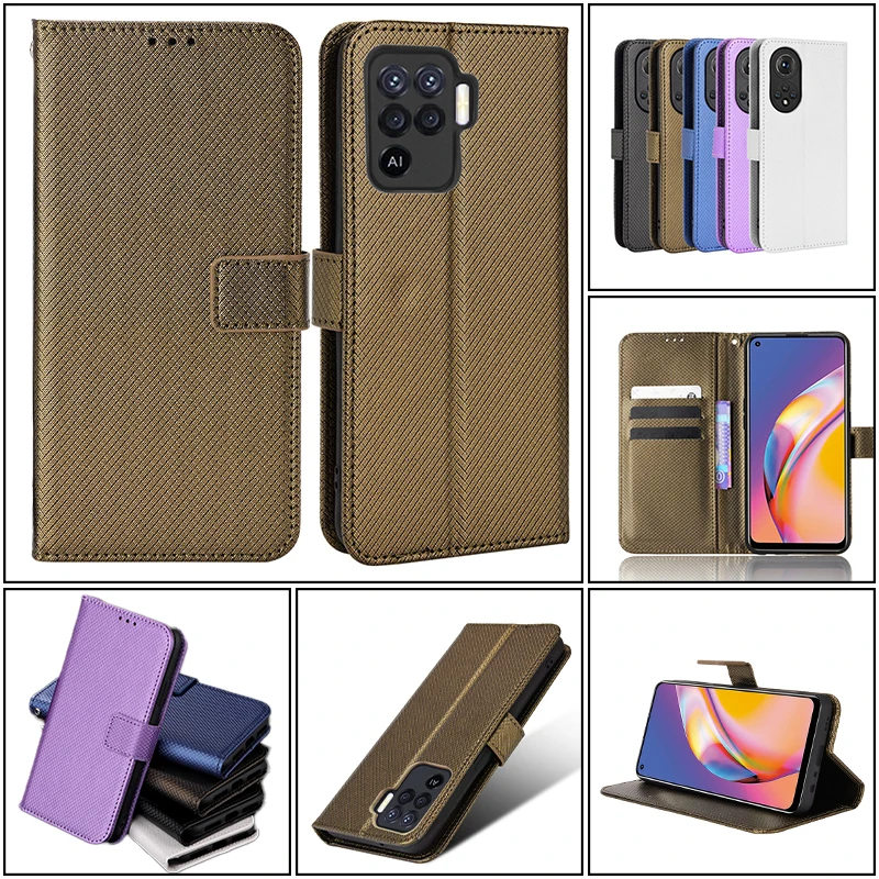 

Luxury Flip Leather Phone Case For OPPO Reno 2 F A ACE 3 4 5 6 7 Z Find X2 X3 A94 A95 Pro Lite Neo Card slot Shockproof Cases