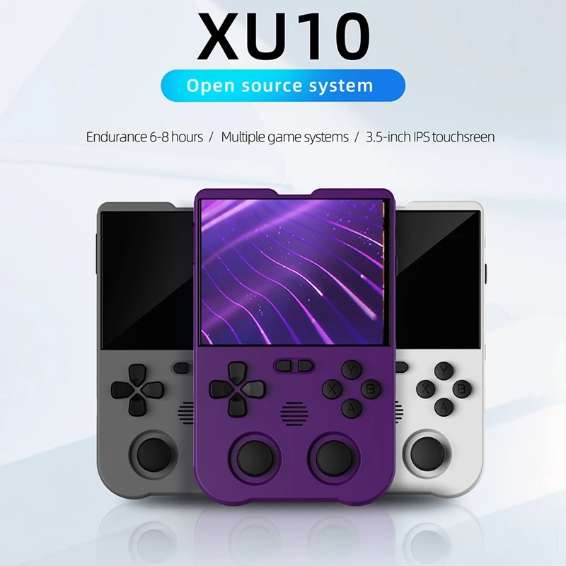Игровая консоль XU10 3 5 дюйма IPS экран 128 ГГц аркадный ретро двойной джойстик