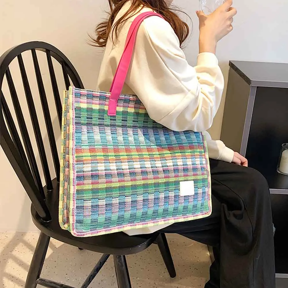 

Fashionable Women Handbags and Purses Colorful Luxury Cotton Fabric Large Capacity Shopper Tote Bohemia Style Bucket 2022 New