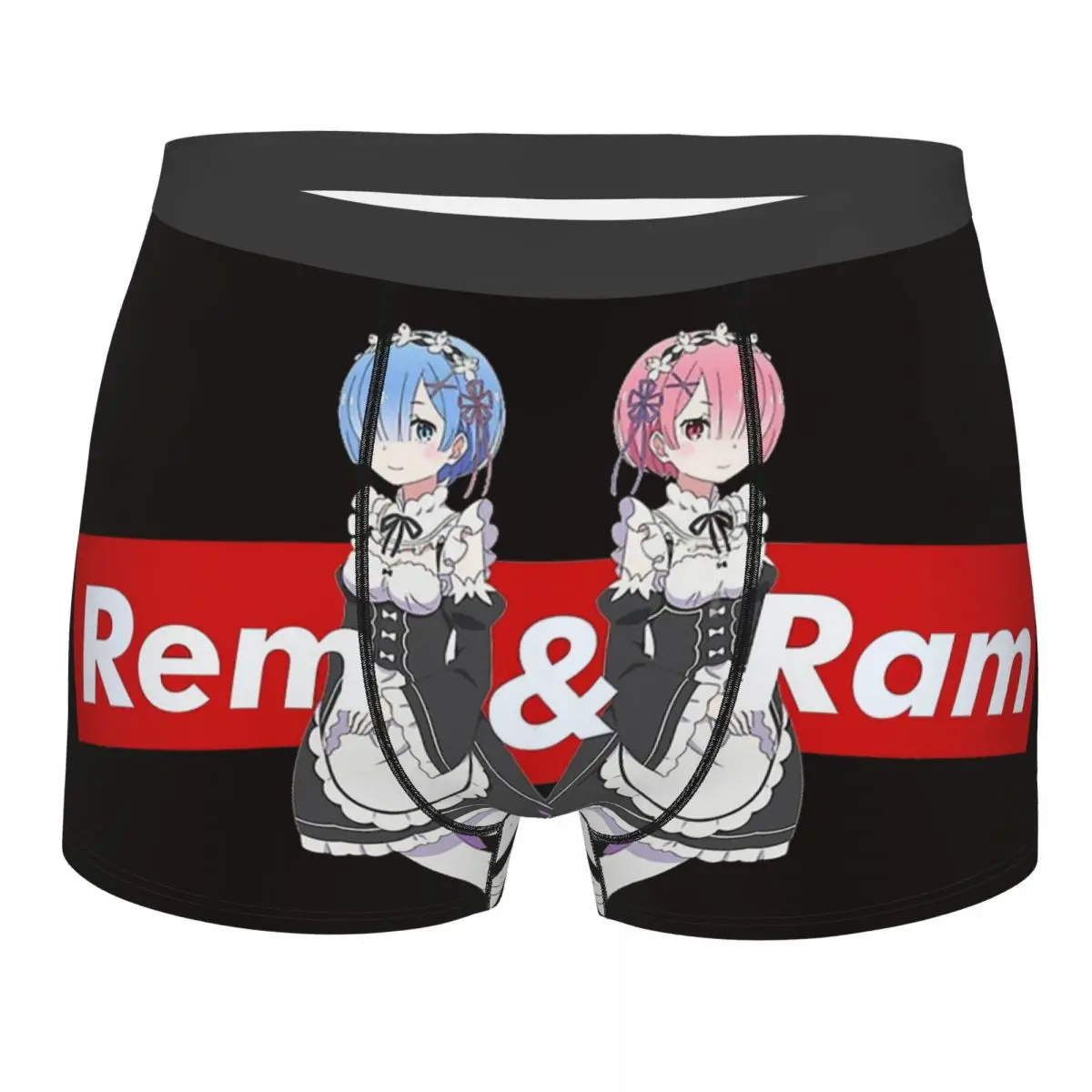 

Трусы Rem Ram Maid Re Zero Anime Natsuki Subaru, дышащие трусы, мужское нижнее белье, вентилируемые шорты, боксеры, трусы