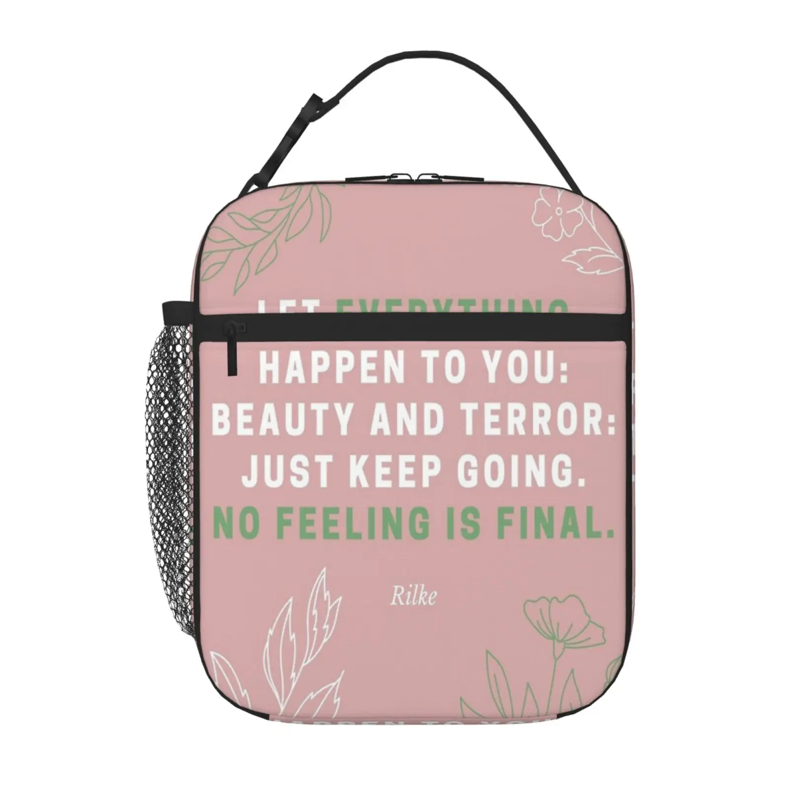 

Rilke Quote Lunch Bag For Kids Insulation Bags Thermal Bag For Food Thermo Cooler Bag