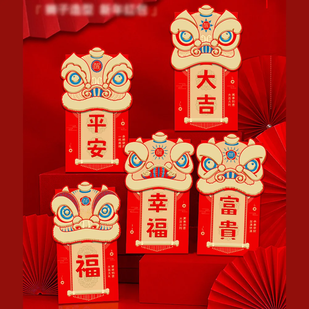 

2023 Red Envelopes Cartoon Rabbit Year Hongbao Chinese Spring Festival Red Pockets Best Wish Lucky Money Pockets Gift Bag