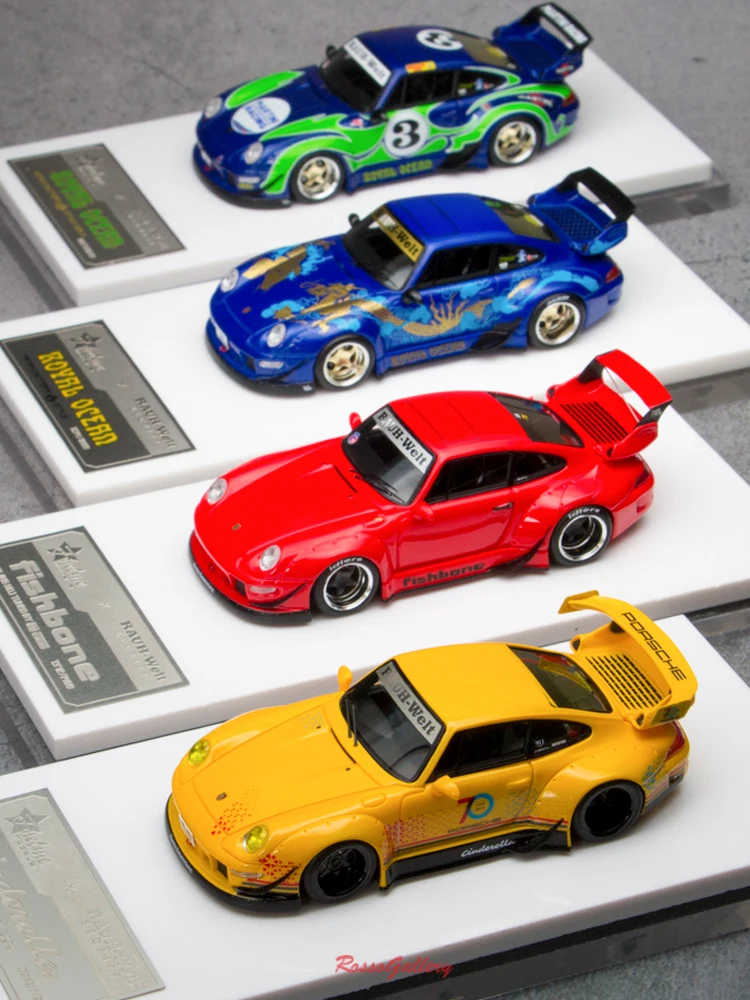 

Модель автомобиля металлическая статическая Fuelme 1:64 для RWB 993 911 Akira Nakai 70-й годовщины Livery Ограниченная серия игрушечная в подарок