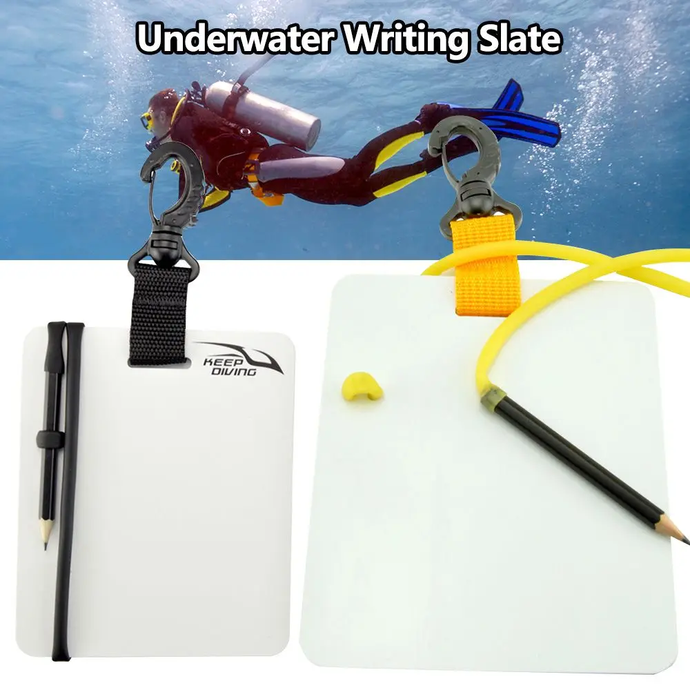 

Gear Board Swimming Swivel Clip Underwater Writing Slate Diving Wordpad Snorkeling Record Board Diving Accessories
