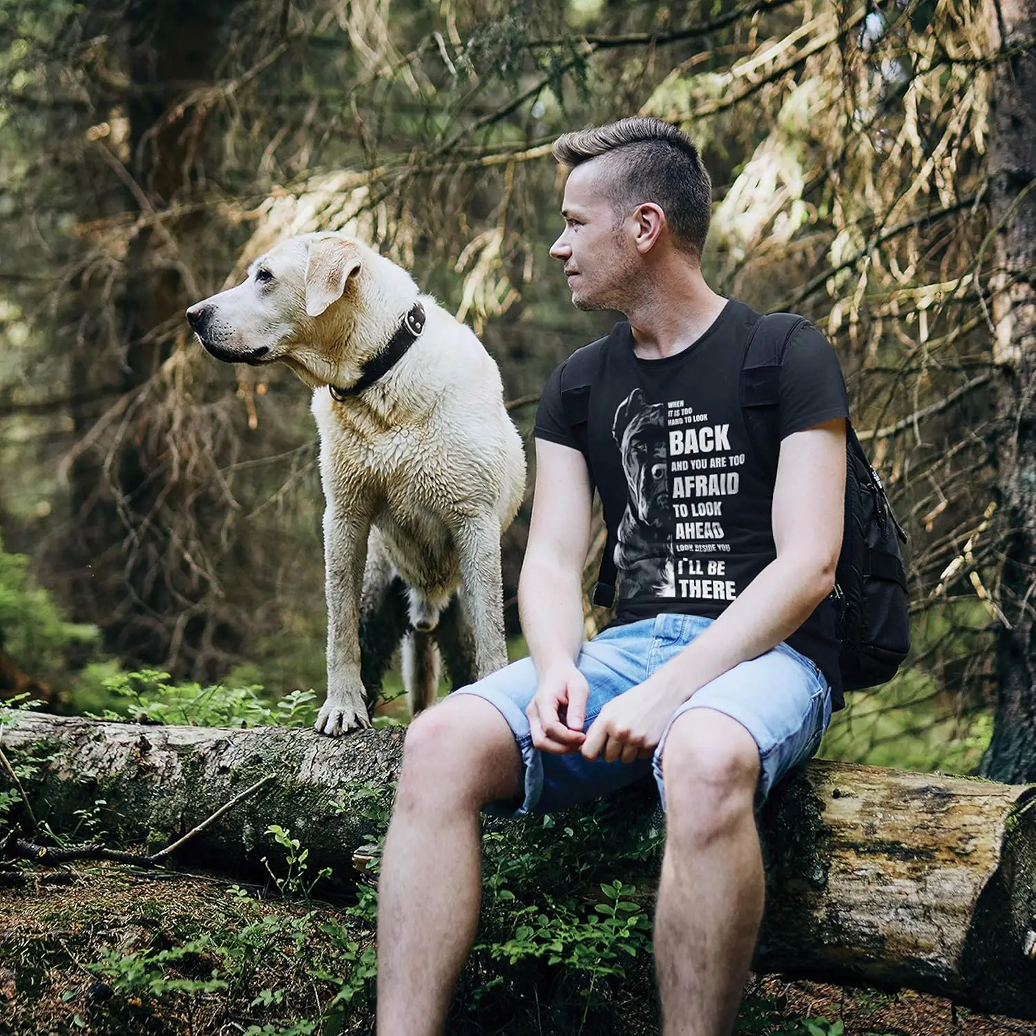 Мужская футболка lepni.me I Will be There for You мотивационный подарок для любителей собак Cane