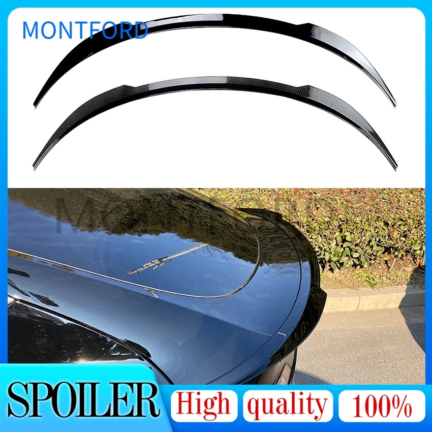 

New 2022 Tesla model y/ model 3 spoiler carbon type performance carbon fiber Rear Trunk Lip Carbon Fiber ABS Wing Car Styling
