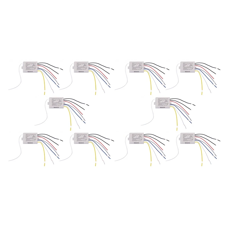 

New 10X 4 Way Light Lamp Digital Wireless Remote Control Switch ON/OFF 220V