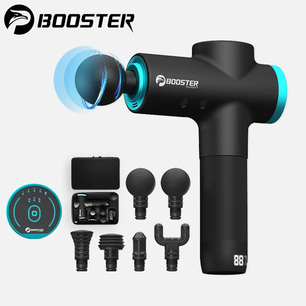 BOOSTER M2-12V LCD Display Massage Gun Professional Deep Muscle Massager Pain Relief Body Relaxation Fascial Gun Fitness